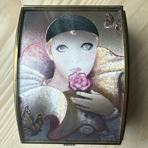 Via Vermont Marilyn Ward Music Box 5" Brass Lady Face Through Eyes of Love Video